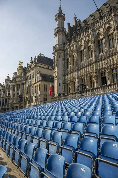 Brüssel Belgien Juli 2018 Grand Place Square Mit Etablierten — Stockfoto