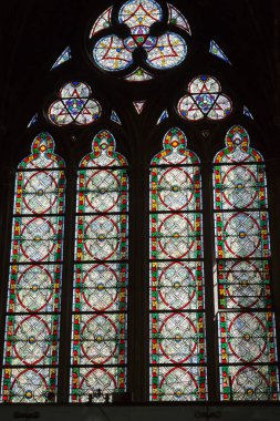Notre Dame Katedrali bir antik vitray pencere