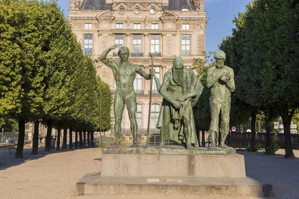 París Francia Julio 2018 Estatua Tullerías Jardín Del Caín Los — Foto de Stock