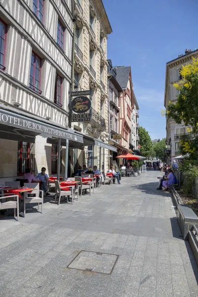 Rouen Frankrijk Juli 2018 Uitzicht Straat Het Centrum Van Rouen — Stockfoto