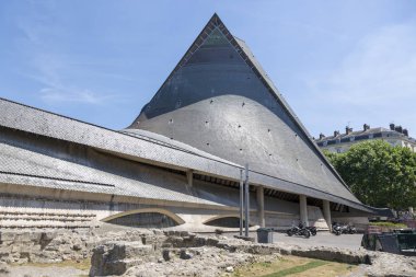 Rouen, Fransa - 05 Temmuz 2018: Çağdaş Kilisesi, Saint Joan Rouen ark