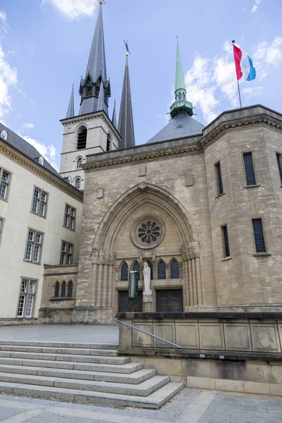 Luksemburg Wielkie Księstwo Luksemburga Lipca 2018 Katedra Notre Dame Luksemburgu — Zdjęcie stockowe