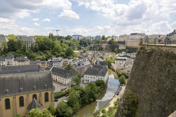 Luxembourg Grand Duchy Luxembourg July 2018 View Alzette River Lower — Stock Photo, Image