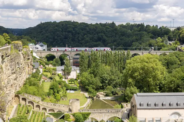 Luxembourg Grand Duchy Luxembourg July 2018 View Alzette River Lower — Stock Photo, Image