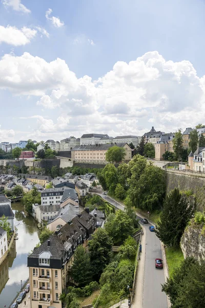 Luxembourg Grand Duchy Luxembourg July 2018 View River Alzette Luxembourg — Stock Photo, Image