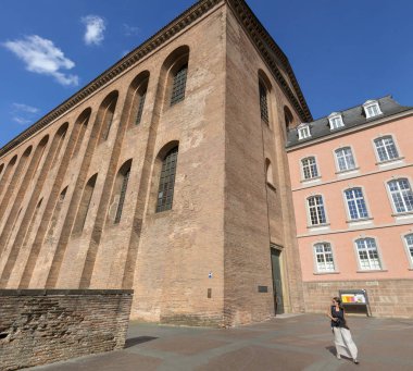 Trier, Almanya - 06 Temmuz 2018: Trier merkezi Roma İmparator Konstantin Bazilikası