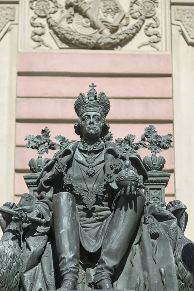 San Petersburgo Rusia Agosto 2018 Monumento Emperador Pablo Patio Del —  Fotos de Stock