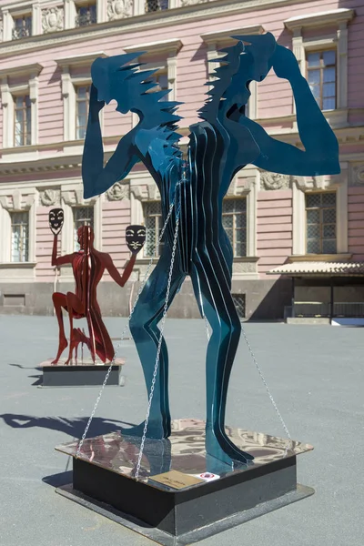 Petersburg Russland August 2018 Skulpturale Arbeiten Von Vasily Klyukin Hof — Stockfoto