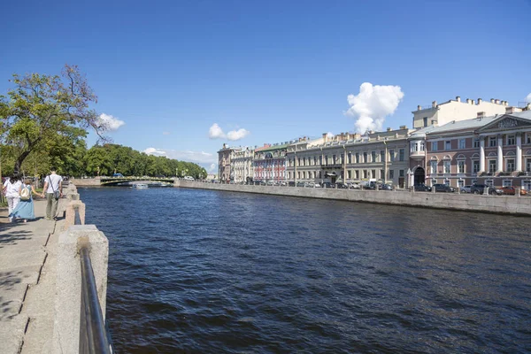 San Pietroburgo Russia Agosto 2018 Veduta Dell Argine Del Fiume — Foto Stock