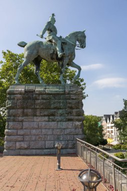 Köln, Almanya - 07 Temmuz 2018: Köln 'deki Kaiser Wilhelm Anıtı