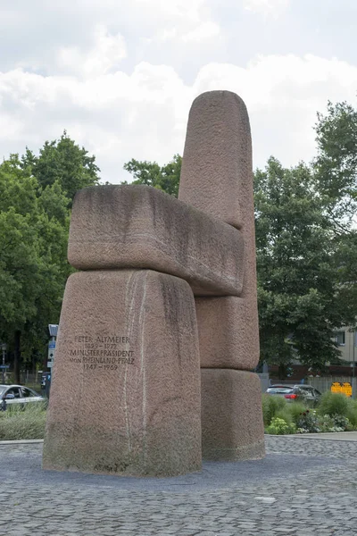 Koblenz Germany July 2018 Monument Famous German Politician Peter Altmeier — Stock Photo, Image