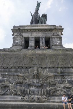 Koblenz, Almanya - 07 Temmuz 2018: Kaiser Wilhelm ı. Koblenz, Anıt