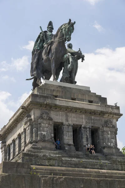 Koblenz Alemania Julio 2018 Monumento Káiser Guillermo Coblenza — Foto de Stock