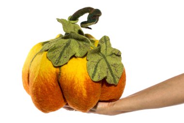 Kabak veya yün Cadılar Bayramı kutlamaları için gelen el yapımı