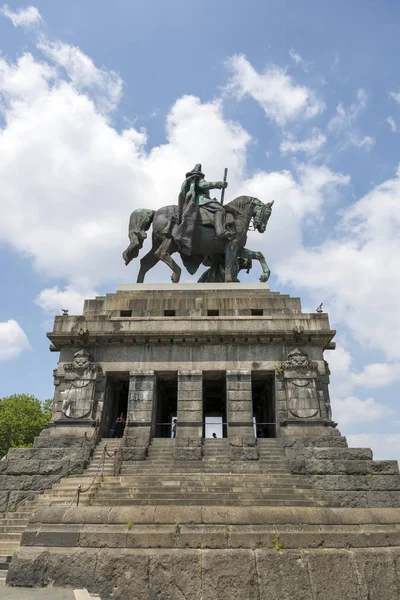 Koblenz Alemania Julio 2018 Monumento Káiser Guillermo Coblenza — Foto de Stock