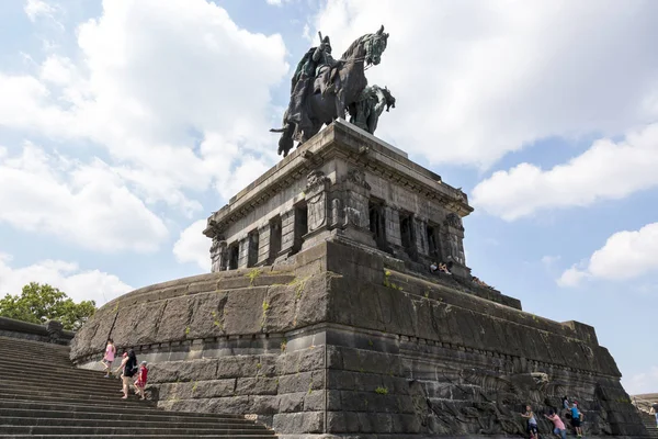 Koblenz Alemania Julio 2018 Monumento Káiser Guillermo Coblenza —  Fotos de Stock