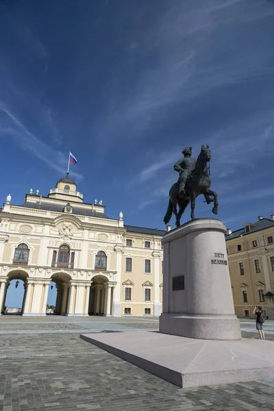 Strelna Petersburg Ryssland Augusti 2018 Ridsport Monument Till Kejsaren Peter — Stockfoto