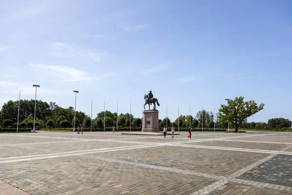 Strelna Petersburg Rosja Sierpień 2018 Plac Przed Pałacem Konstantinovsky Kompleksie — Zdjęcie stockowe