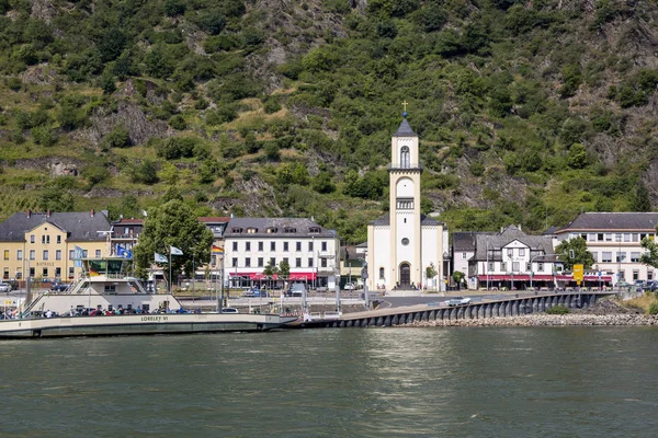 Sankt Goarshausen Alemania Julio 2018 Vista Del Municipio Sankt Goarshausen — Foto de Stock