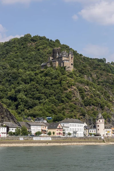 Sankt Goarshausen Tyskland Juli 2018 Utsikt Över Det Gamla Slottet — Stockfoto