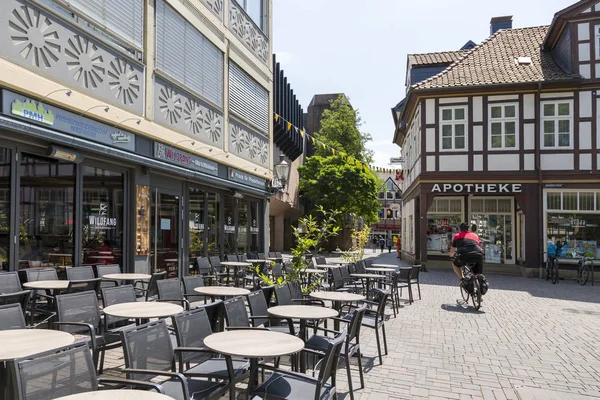 Goslar Německo Července 2018 Pohled Jednu Centrálních Ulic Centru Města — Stock fotografie