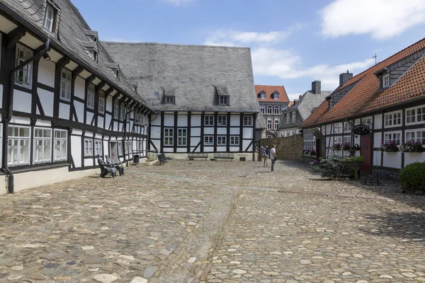 Goslar Německo Července 2018 Pohled Jednu Centrálních Ulic Centru Města — Stock fotografie