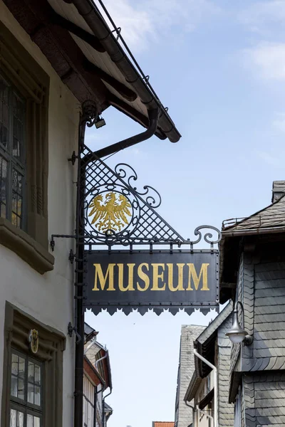 Goslar Germany July 2018 Inscription Museum Facade Building Center Goslar — Stock Photo, Image