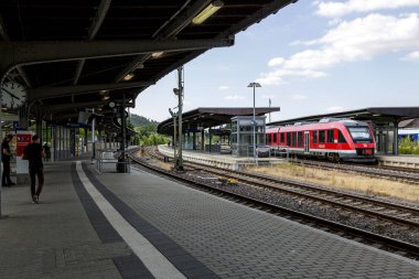 Goslar, Almanya - 08 Temmuz 2018: Tren İstasyonu, Goslar, Almanya