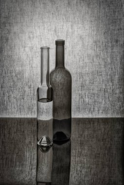 İki şişe ile natürmort
