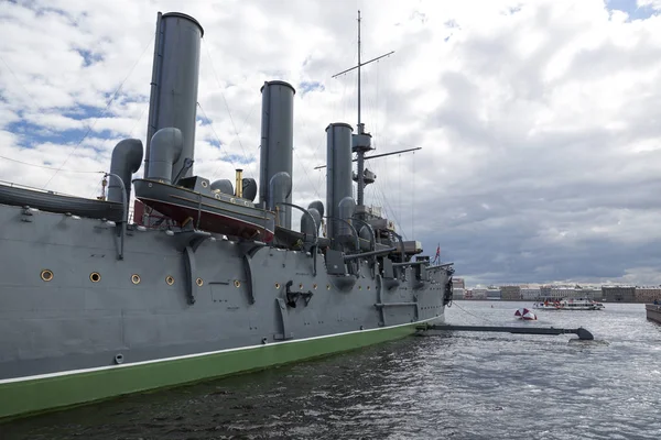 Petersburg Oroszország Augusztus 2018 Ban Részlet Petersburg Balti Flotta Aurora — Stock Fotó
