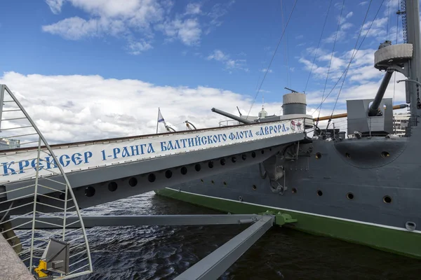 San Pietroburgo Russia Agosto 2018 Gangway Sull Incrociatore Della Flotta — Foto Stock