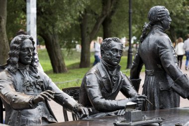 St. Petersburg, Rusya - 14 Ağustos 2018: Heykel kompozisyon 