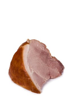 Taze domuz jambon beyaz arka plan üzerinde büyük bir parçası