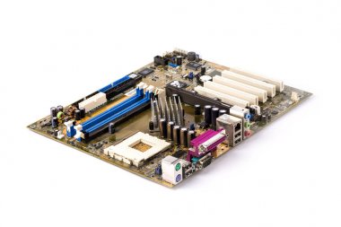 Kişisel bilgisayar yakın çekim anakartı