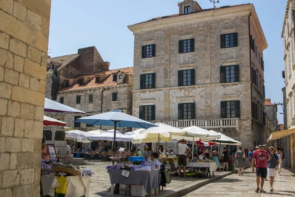 Dubrovnik Kroatië Augustus 2017 Straten Architectuur Van Oude Binnenstad — Stockfoto