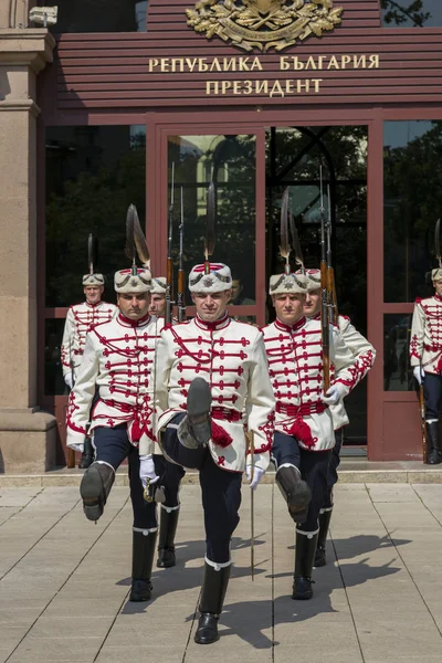 Sofía Bulgaria Agosto 2017 Guardias Entrada Residencia Del Presidente Bulgaria — Foto de Stock