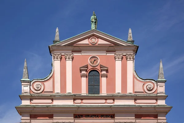 Liubliana Eslovenia Agosto 2019 Fachada Iglesia Franciscana Anunciación Liubliana —  Fotos de Stock