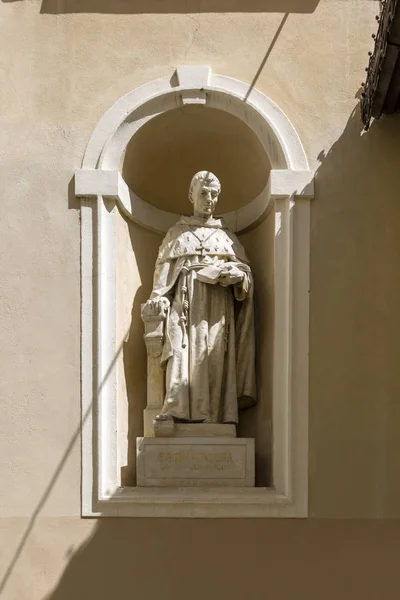 Ljubljana Slowenien August 2019 Skulptur Eines Mittelalterlichen Theologen Bonaventure Giovanni — Stockfoto