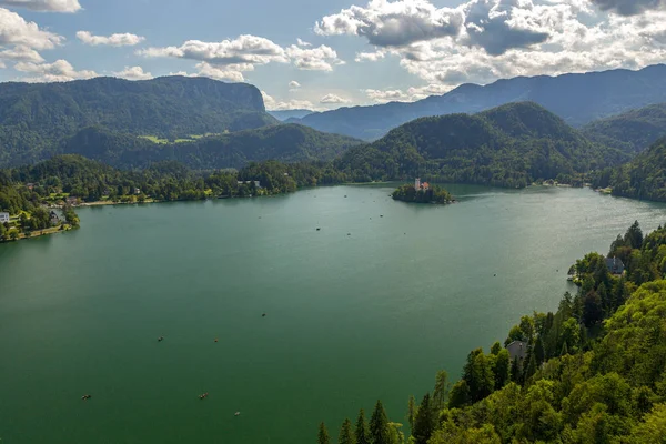 Beau Paysage Avec Lac Bled Slovénie — Photo