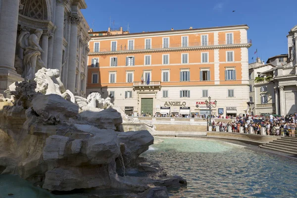 Roma Talya Ağustos 2019 Roma Nın Büyük Trevi Çeşmesi Ziyaret — Stok fotoğraf