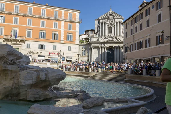 Roma Talya Ağustos 2019 Roma Nın Büyük Trevi Çeşmesi Ziyaret — Stok fotoğraf