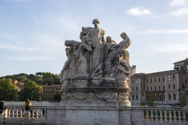 Roma Talya Ağustos 2019 Roma Daki Tiber Nehri Üzerindeki Victor — Stok fotoğraf