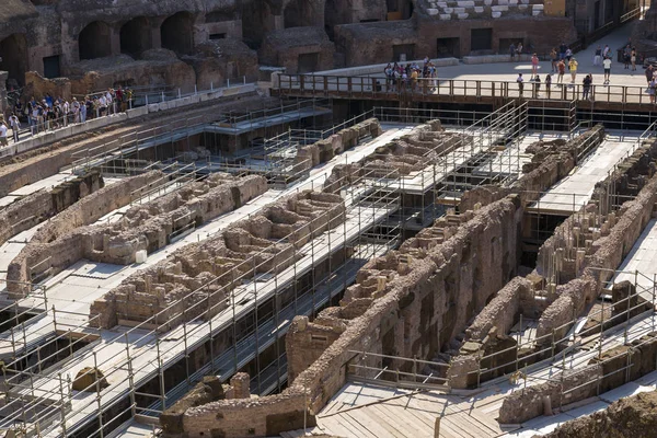 Rome Italië Augustus 2019 Bouwwerken Voor Restauratie Van Het Colosseum — Stockfoto