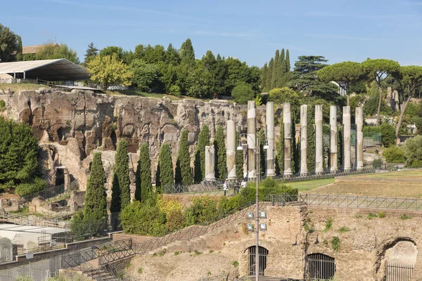Řím Itálie Srpna 2019 Pohled Sloupy Podél Posvátné Cesty Historickém — Stock fotografie