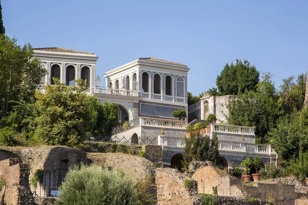 Рим Италия Августа 2019 Взгляд Древние Сооружения Римского Форума — стоковое фото
