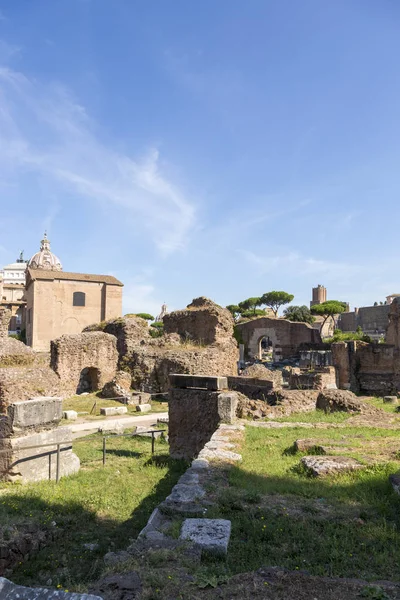 Roma Talya Ağustos 2019 Roma Forumunun Antik Yapılarına Bakış — Stok fotoğraf