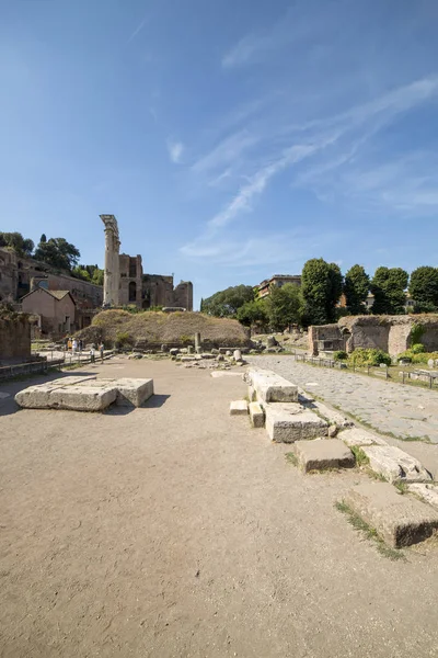 Rome Italië Augustus 2019 Zicht Oude Structuren Van Het Forum — Stockfoto