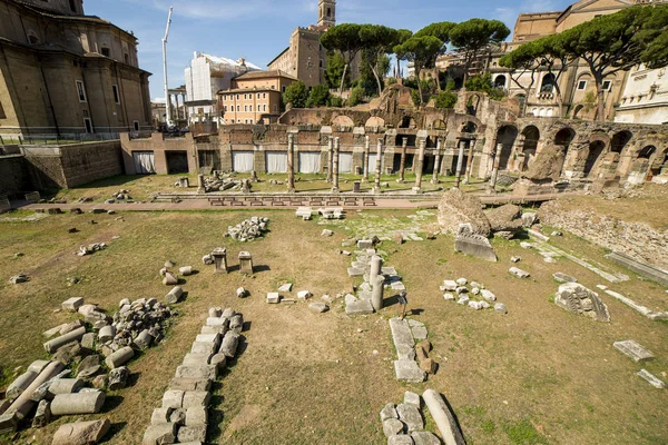 Roma Itália Agosto 2019 Vista Das Antigas Estruturas Fórum Romano — Fotografia de Stock