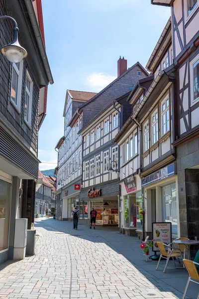 Goslar Németország 2018 Július Kilátás Egyik Központi Utcára Németországi Goslar — Stock Fotó