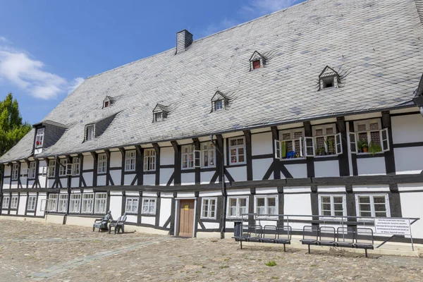 Goslar Německo Července 2018 Pohled Jednu Centrálních Ulic Centru Města — Stock fotografie